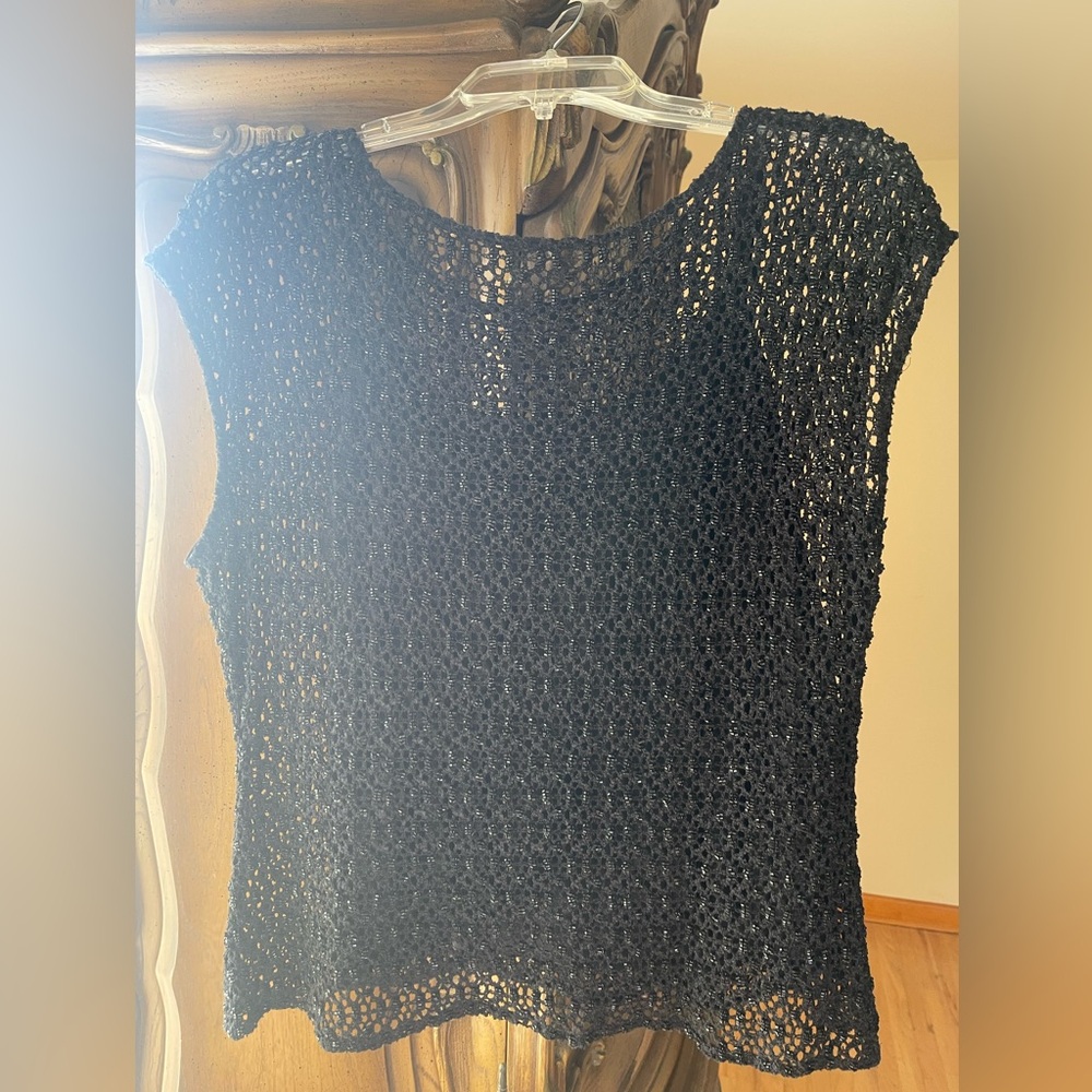 Black cut out blouse